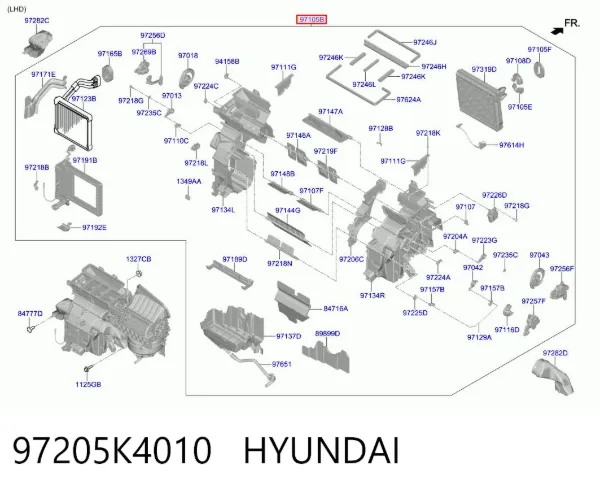 Корпус печі в зборі 97205K4010 Hyundai/Kia