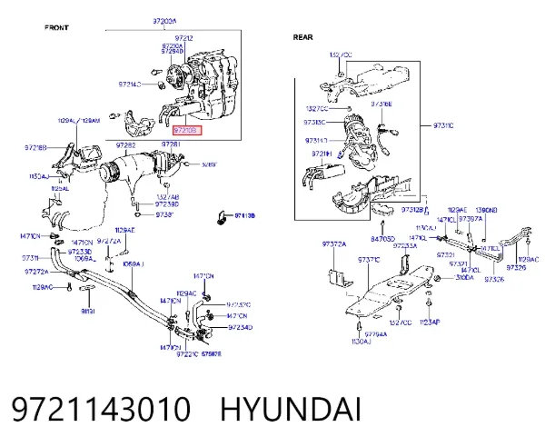 Радіатор пічки 9721143010 Hyundai/Kia