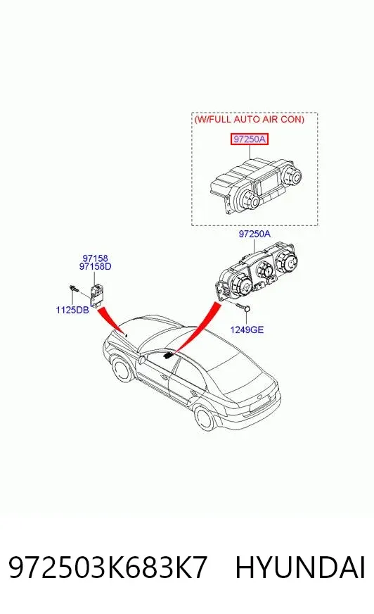Блок управління кондиціонером Hyundai Sonata V