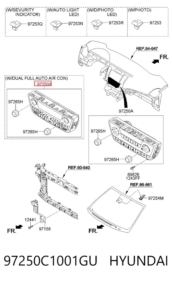 Блок управління кондиціонером Hyundai Sonata VII