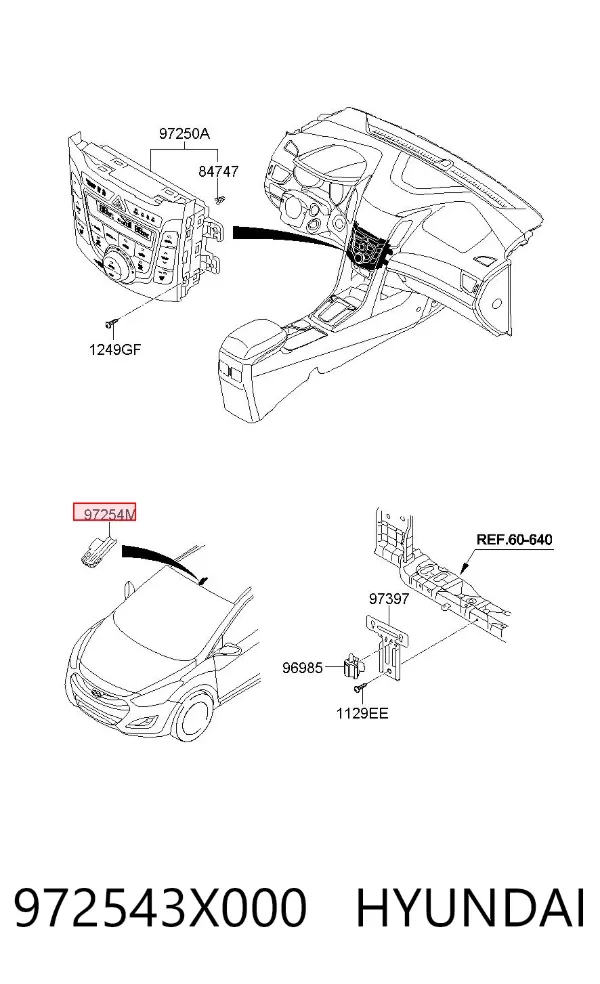  972543X000 Hyundai/Kia
