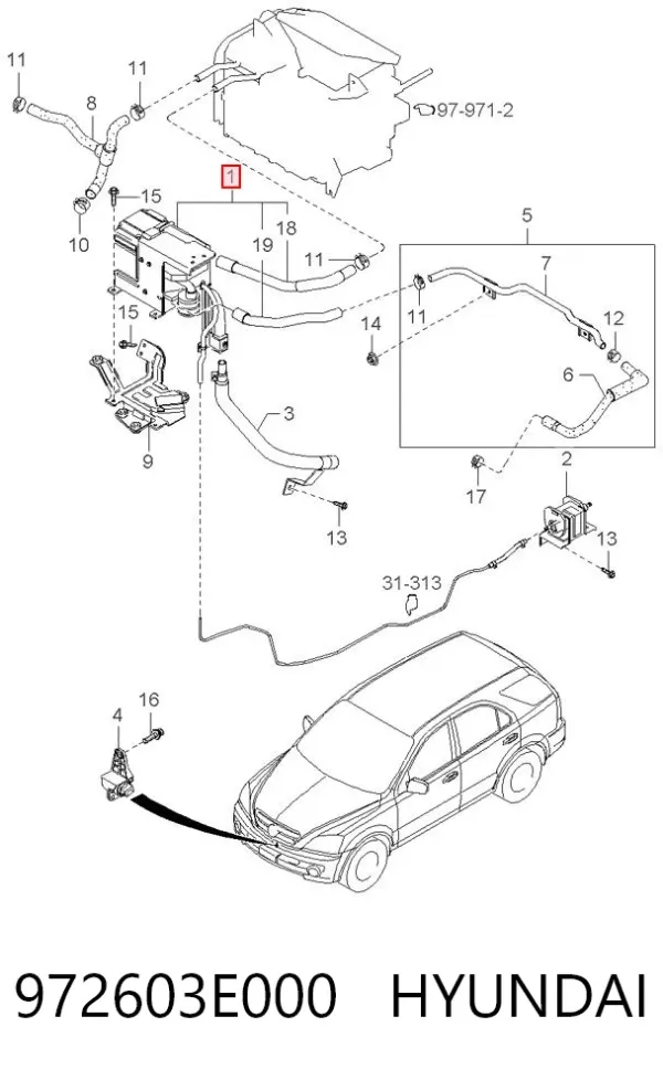  972603E000 Hyundai/Kia