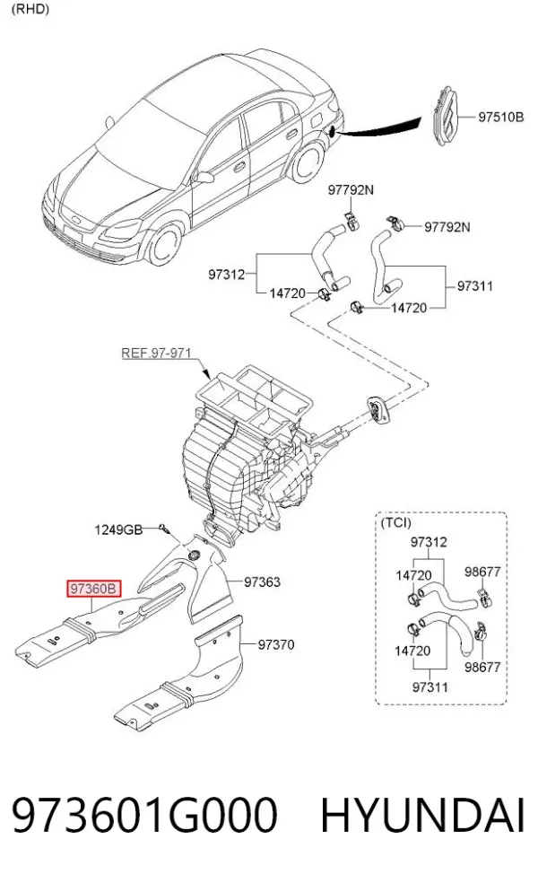  973601G000 Hyundai/Kia