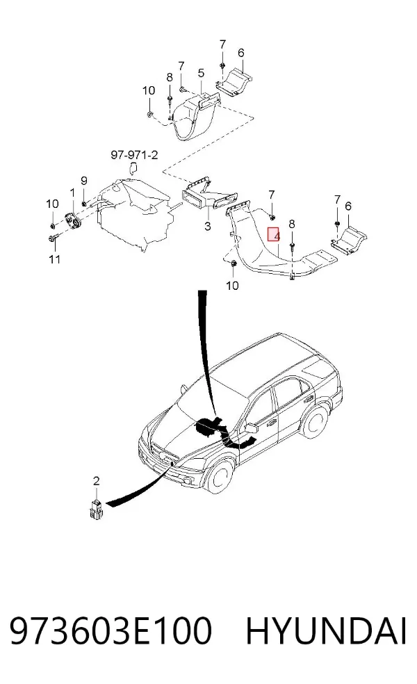  973603E100 Hyundai/Kia