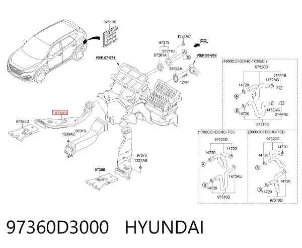  97360D3000 Hyundai/Kia