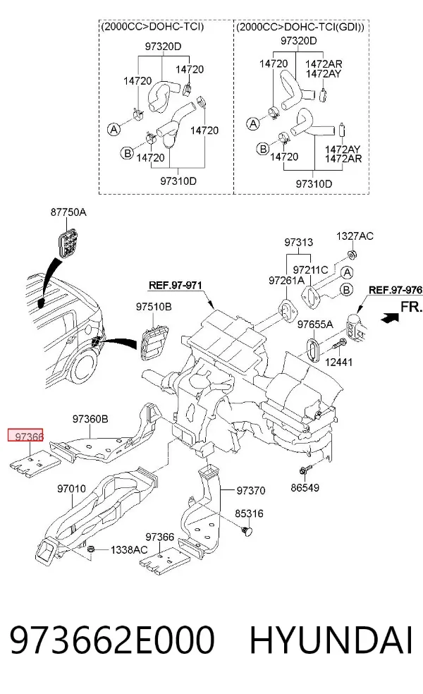  973662E000 Hyundai/Kia