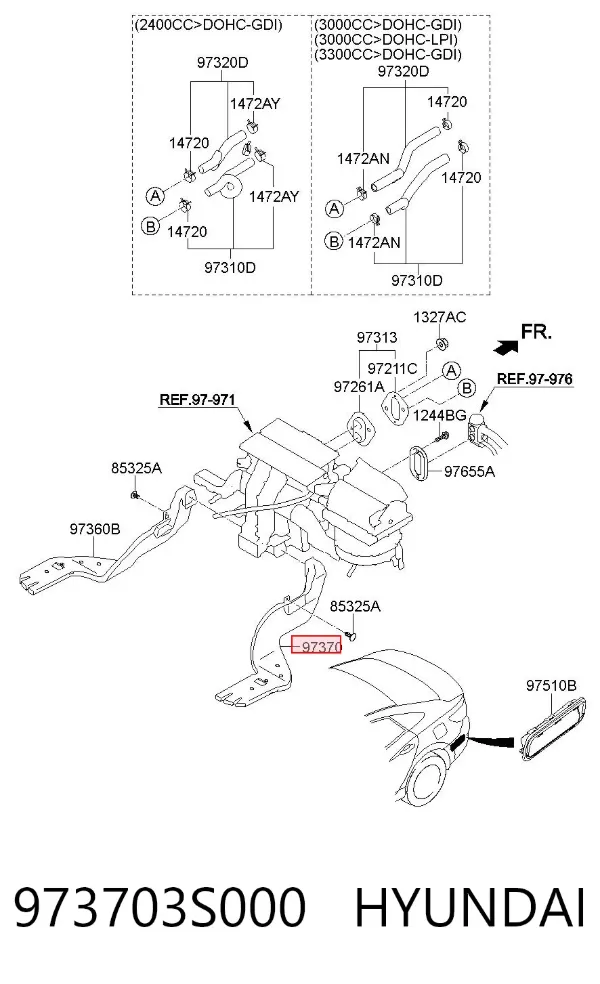  973703S000 Hyundai/Kia