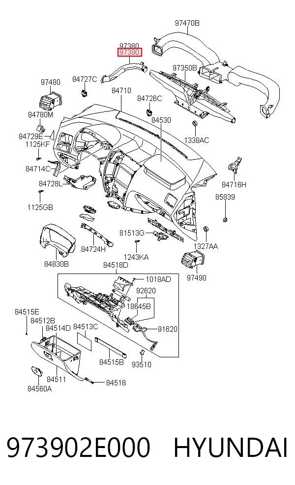  973902E000 Hyundai/Kia