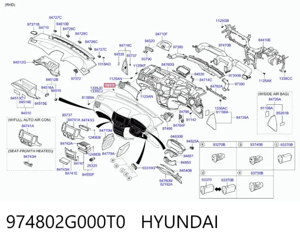  974802G000T0 Hyundai/Kia
