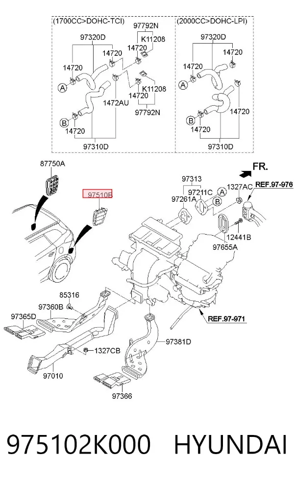  975102K000 Hyundai/Kia