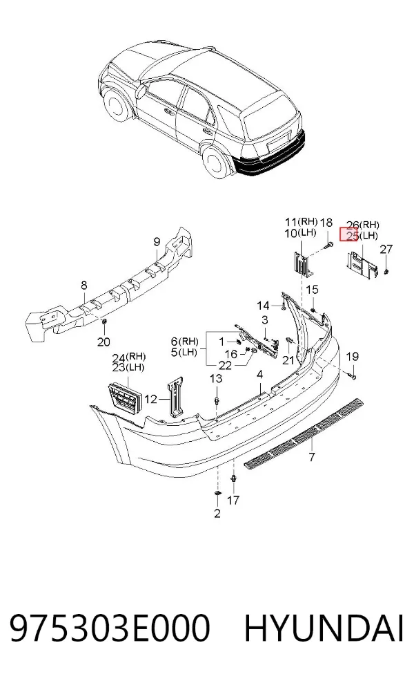  975303E000 Hyundai/Kia