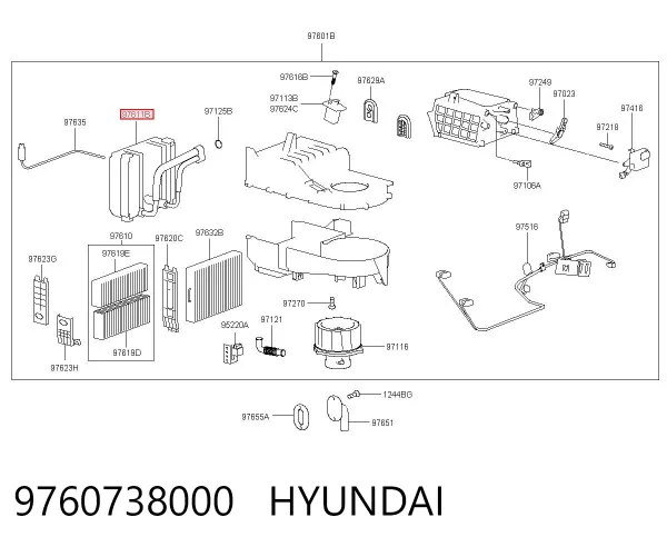 Випаровувач кондиціонера Hyundai Sonata IV