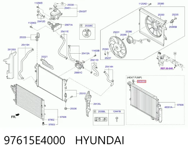 Датчик тиску кондиціонера 97615E4000 Hyundai/Kia