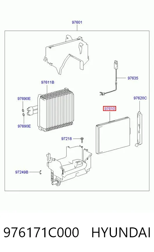 Фільтр салону 976171C000 Hyundai/Kia