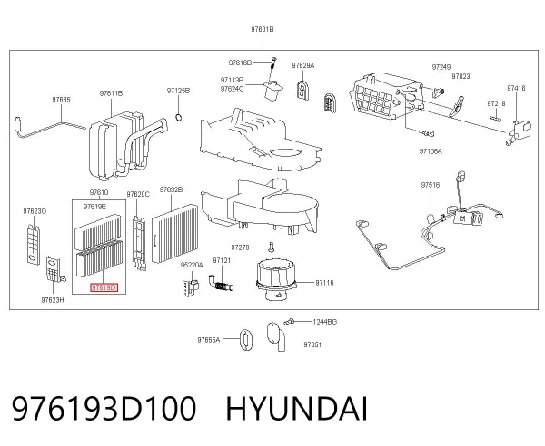 Фільтр салону 976193D100 Hyundai/Kia