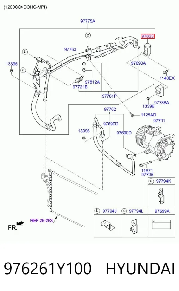 Клапан TRV, кондиціонера 976261Y100 Hyundai/Kia