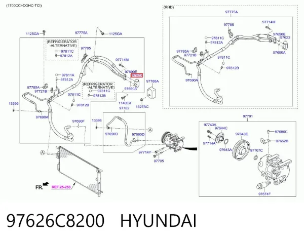 Клапан TRV, кондиціонера 97626C8200 Hyundai/Kia
