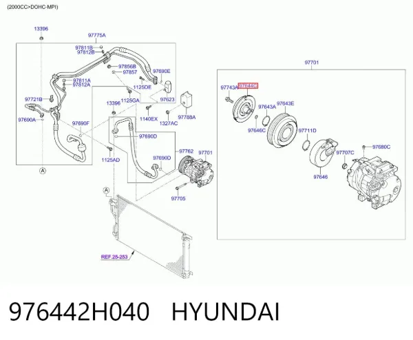 Муфта компресора кондиціонера 976442H040 Hyundai/Kia