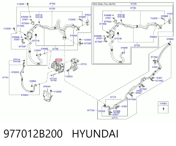 Компресор кондиціонера 977012B200 Hyundai/Kia