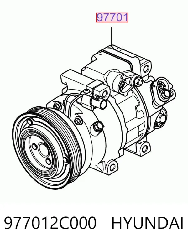 Компресор кондиціонера 977012C000 Hyundai/Kia