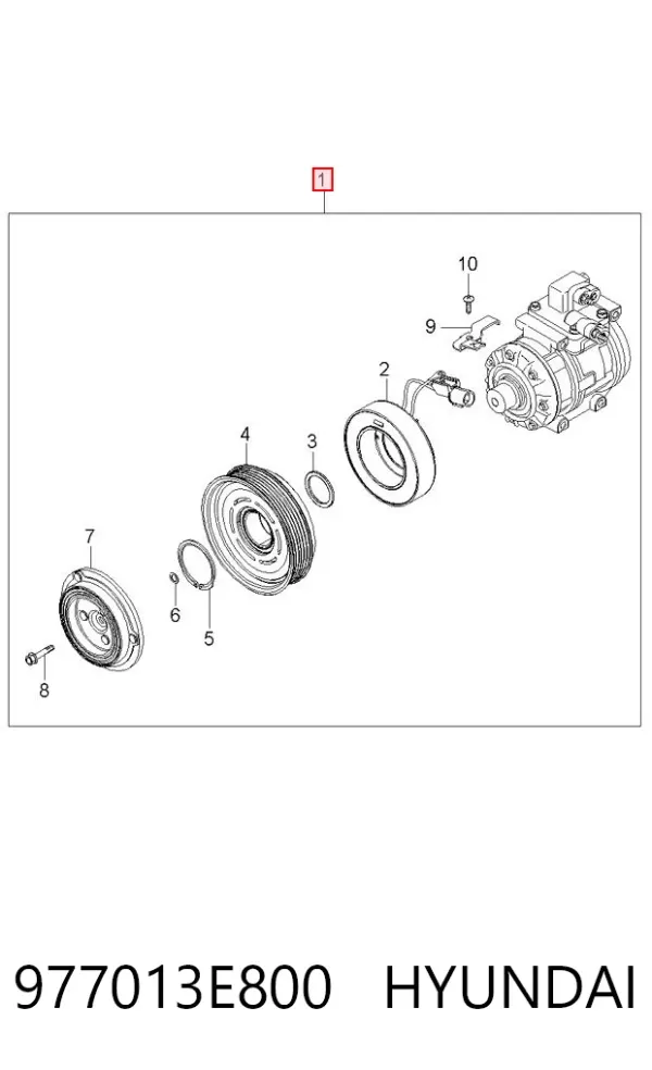 Компресор кондиціонера 977013E800 Hyundai/Kia