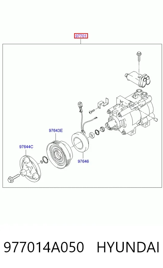 Компресор кондиціонера 977014A050 Hyundai/Kia