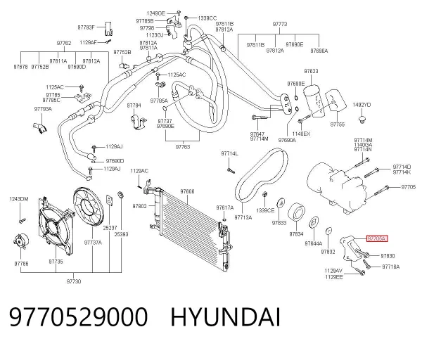 Ремінь генератора 9770529000 Hyundai/Kia