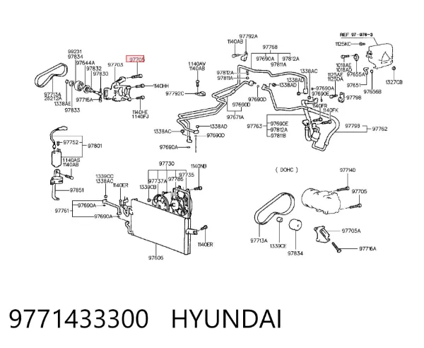 Болт компресора кондиціонера 9771433300 Hyundai/Kia