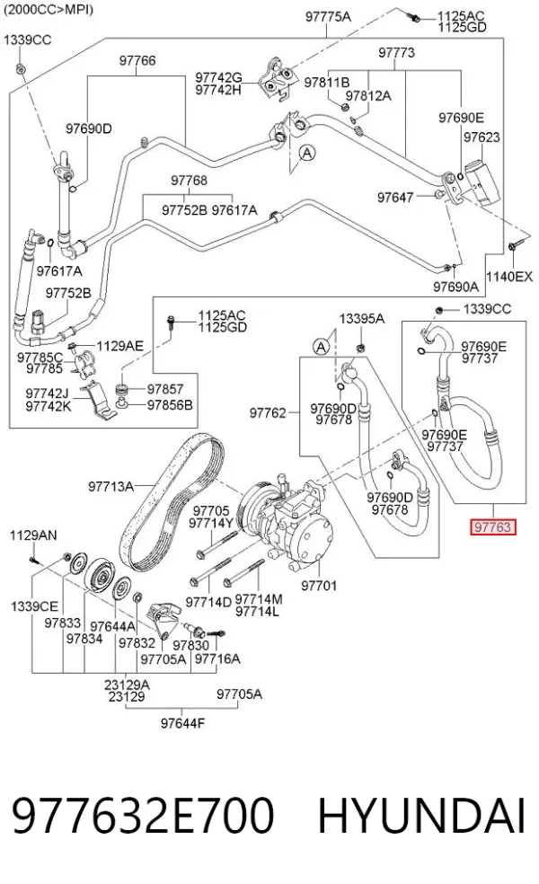  977632E700 Hyundai/Kia