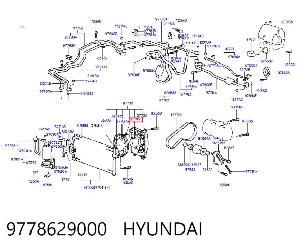 Двигун вентилятора кондиціонера 9778629000 Hyundai/Kia