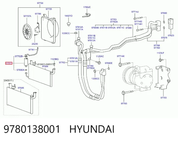Ресивер-осушувач кондиціонера 9780138001 Hyundai/Kia