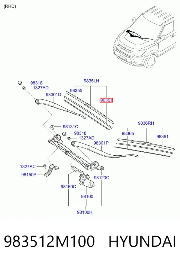  983512M100 Hyundai/Kia