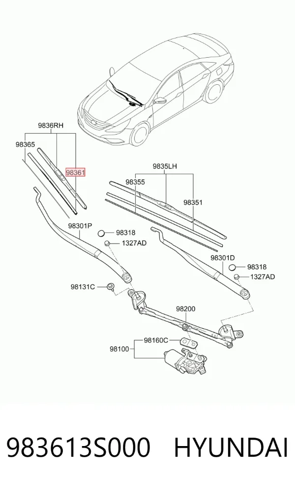  983613S000 Hyundai/Kia