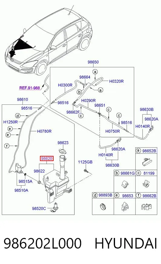 Бачок омивача Hyundai I30 FD