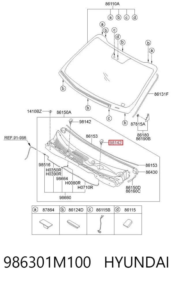 Форсунка омивача KIA Forte II