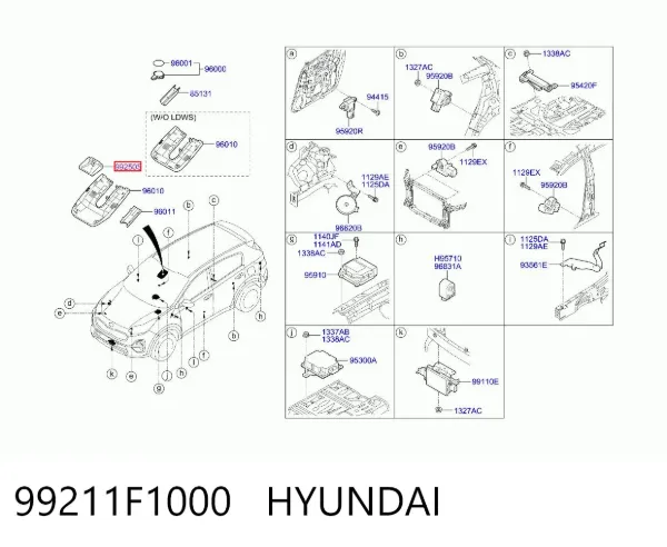 Модуль керування камерою 99211F1000 Hyundai/Kia