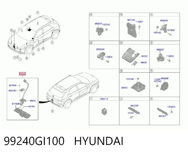 Камера системи забезпечення видимості 99240GI100 Hyundai/Kia