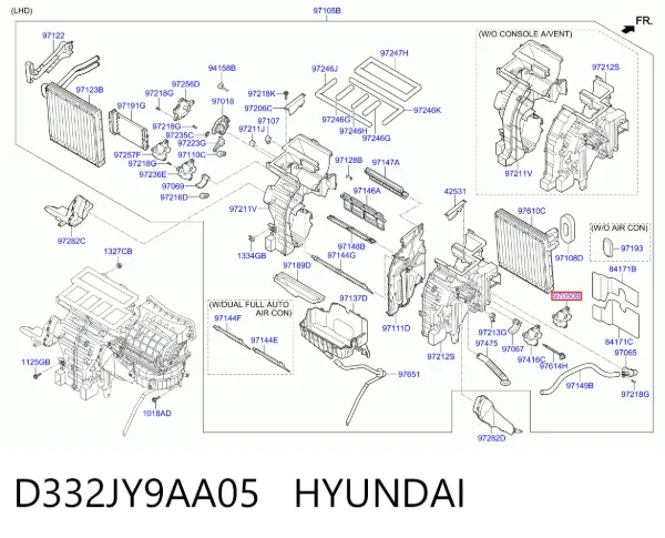 Привід заслінки печі D332JY9AA05 Hyundai/Kia