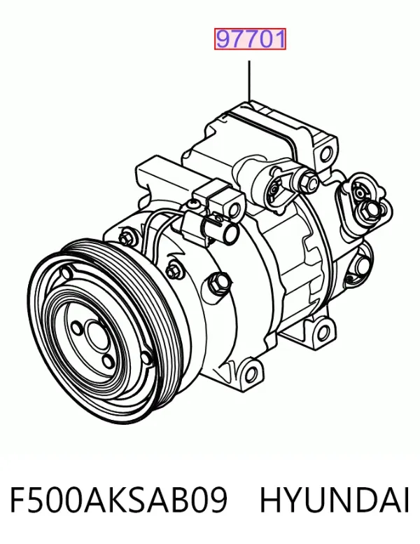 Компресор кондиціонера F500AKSAB09 Hyundai/Kia