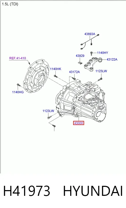 Коробка передач H41973 Hyundai/Kia