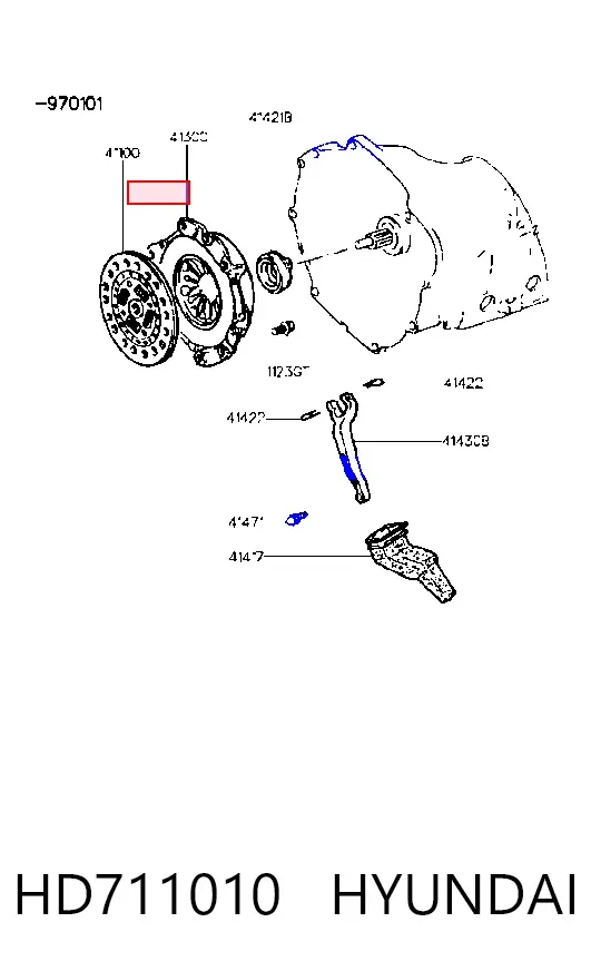 Диск зчеплення HD711010 Hyundai/Kia