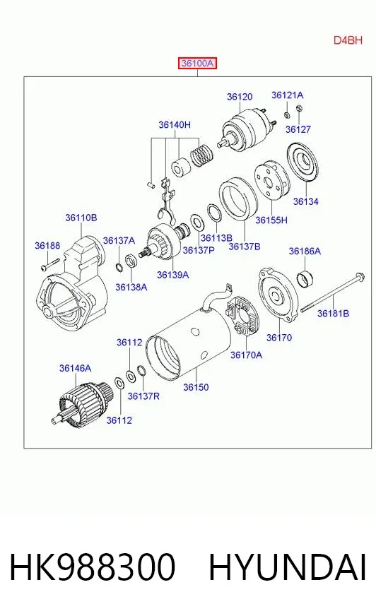Стартер HK988300 Hyundai/Kia