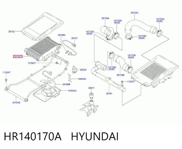 Інтеркулер HR140170A Hyundai/Kia