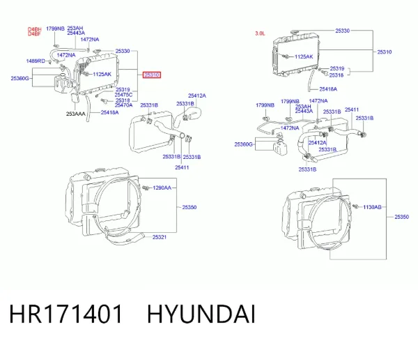 Радіатор HR171401 Hyundai/Kia