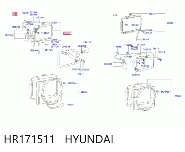 Радіатор HR171511 Hyundai/Kia