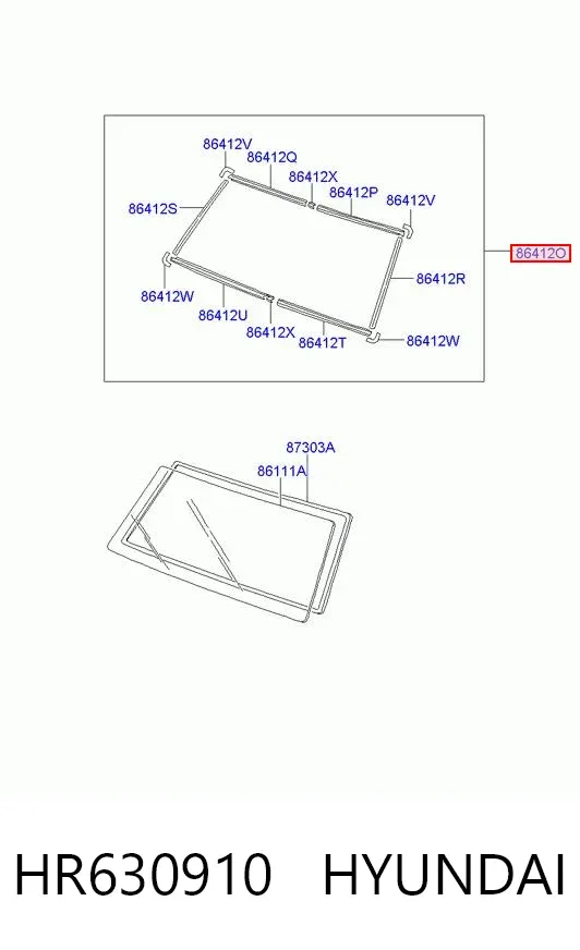 Накладка лобового скла HR630910 Hyundai/Kia