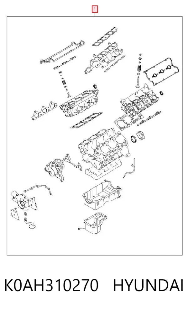 Комплект прокладок K0AH310270 Hyundai/Kia