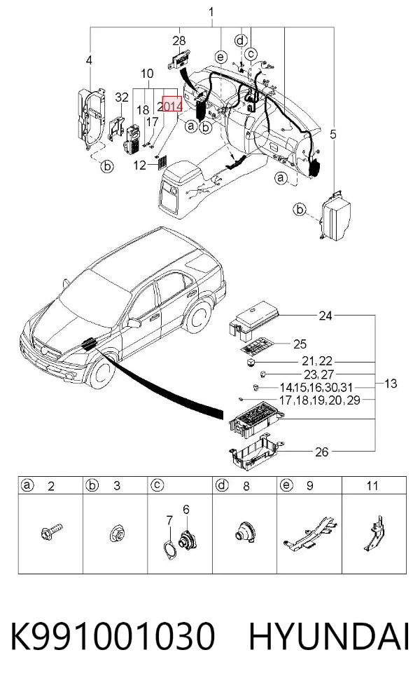  K991001030 Hyundai/Kia