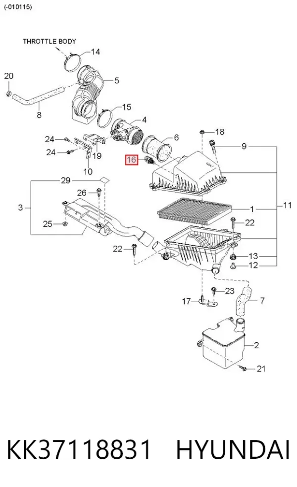 Датчик температури впускного повітря KK37118831 Hyundai/Kia