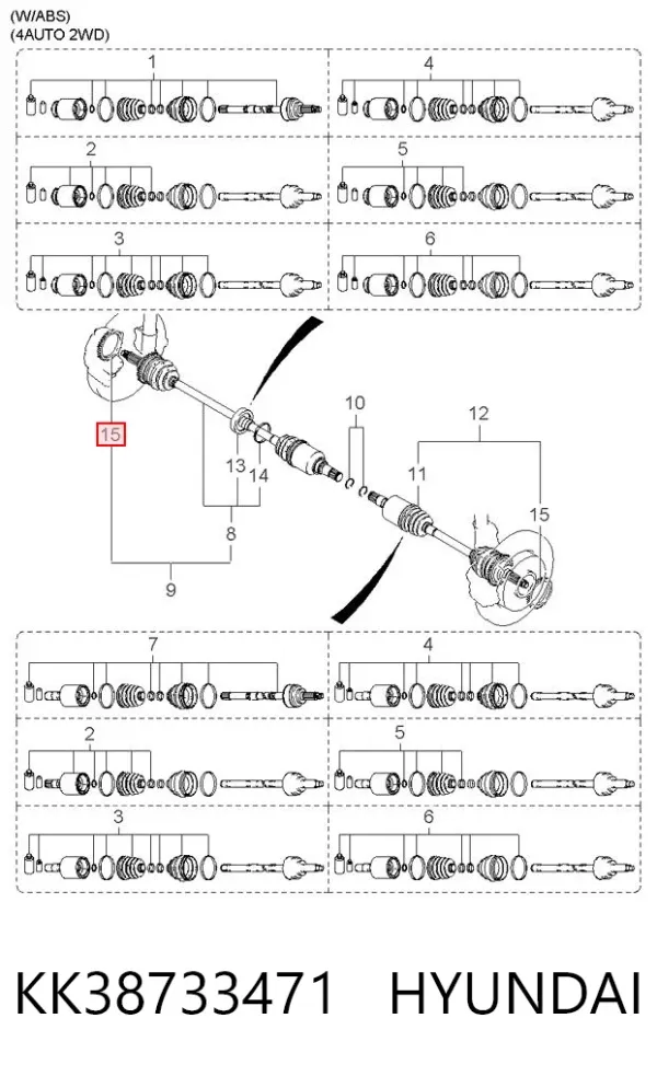 Кільце АБС (ABS) KK38733471 Hyundai/Kia
